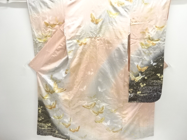 Japanese Kimono / Chirimen Kinsha Silk